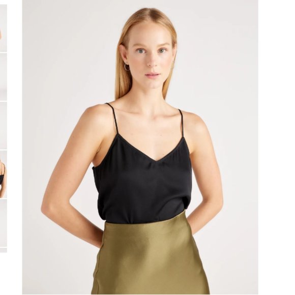 Quince Washable Stretch Silk V-Neck Cami - NWT! - Picture 4 of 7